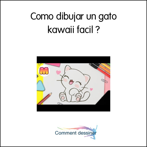 Como dibujar un gato kawaii facil